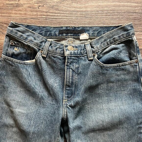 Marc Jacobs Blue Distressed Boot Cut Woman's Jeans Size 27 06 Medium - Picture 1 of 6